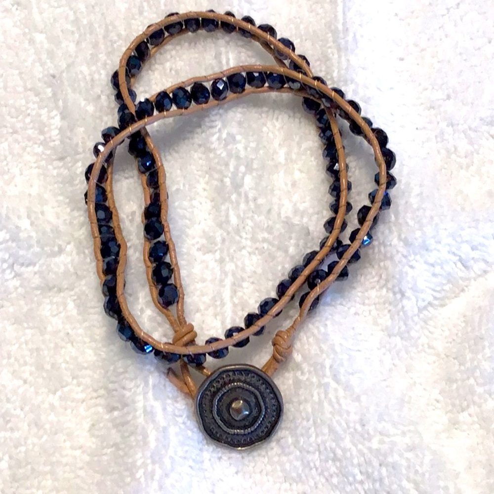 Crystal Wrap Bracelet Midnight Blue Stones